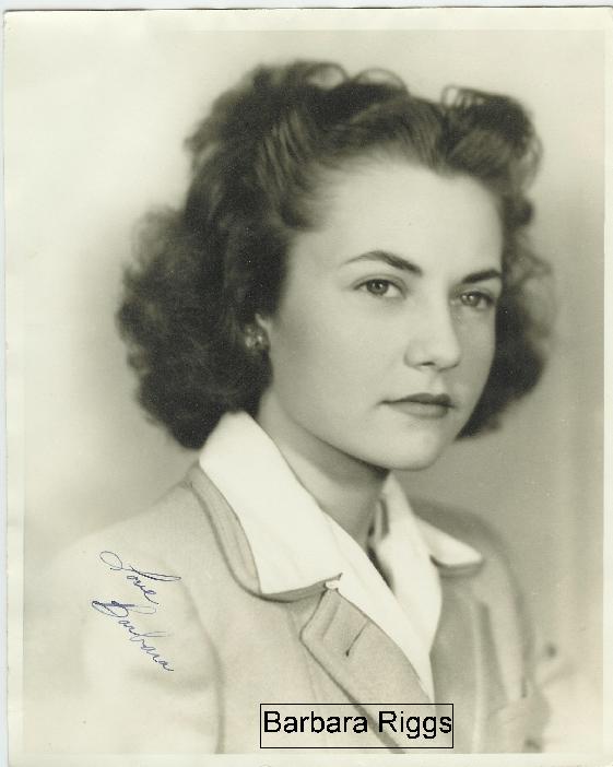 Barbara Riggs Brooks as a teenager