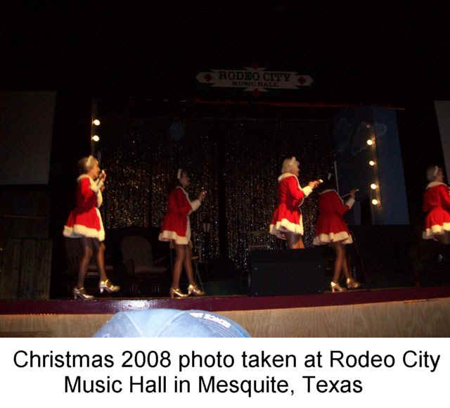 Christmas 2008 photo taken at Rodeo City Music Hall in Mesquite, Texas