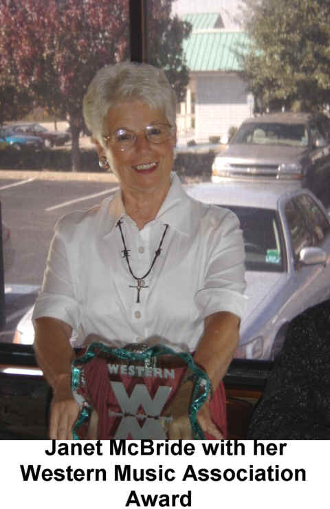 Janet McBride with her 2005 WMA Award